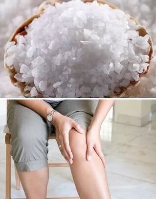 Salt in the treatment of the knee