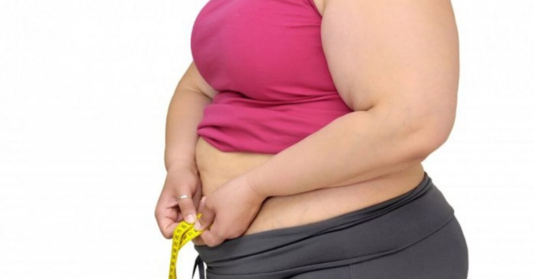 Excess weight causes pain in the lower back